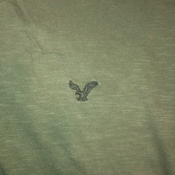 Olive Green American Eagle Tee - Picture 3 of 4